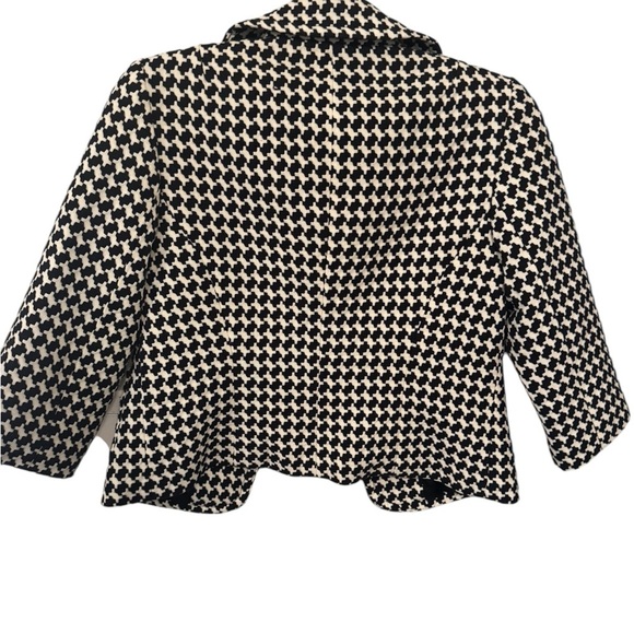 Trina Turk Chic Black and White Houndstooth Jacket classic elegant feminine - Picture 5 of 11
